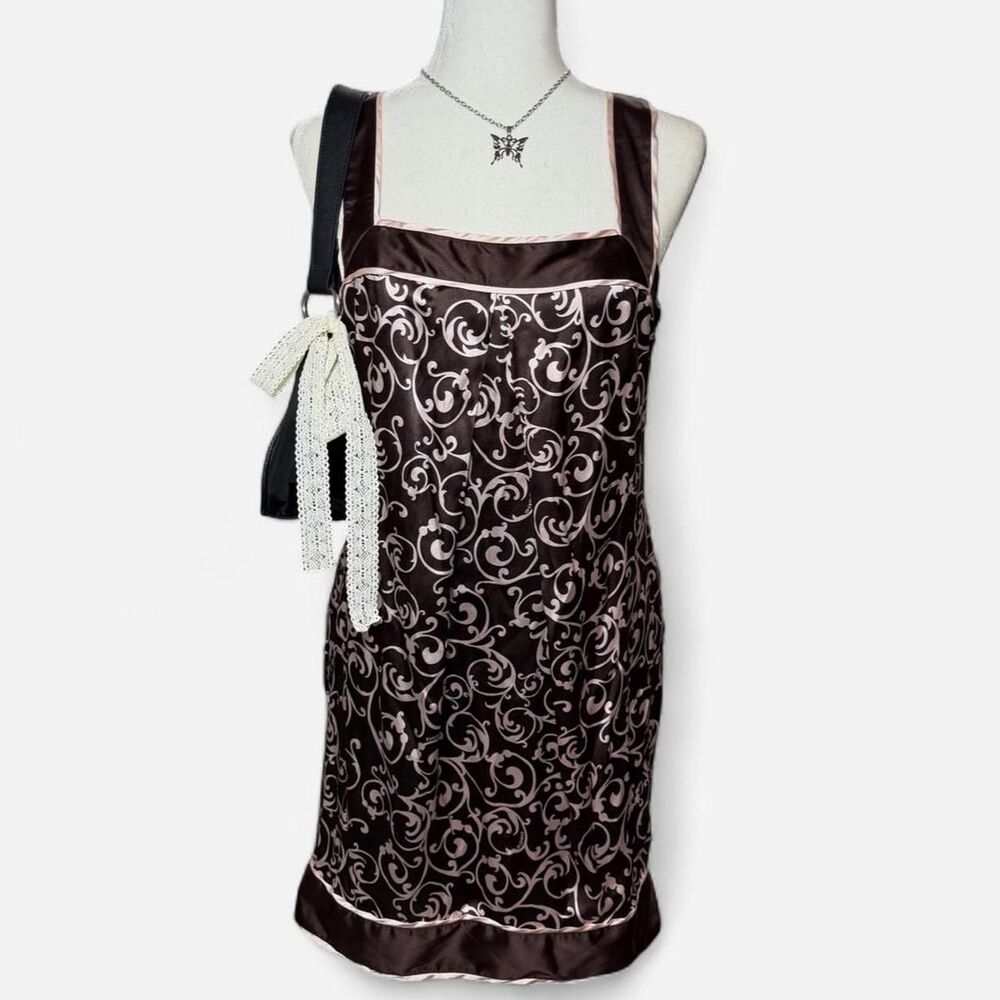 Bebe Women's Brown and Pink Dress